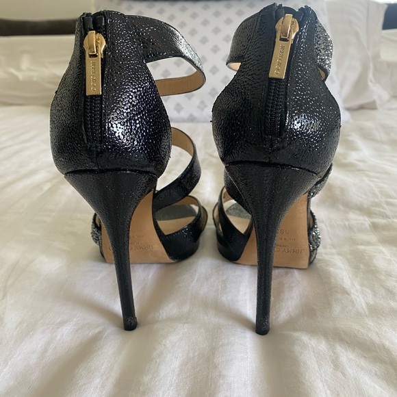 ✨ Jimmy Choo Black Strappy Platform Heels – Size 39.5 (US 9.5) ✨ - Picture 7 of 11